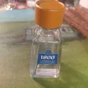 small bottle of 1800 Tequila Blanco, also known as 1800 Silver Tequila.